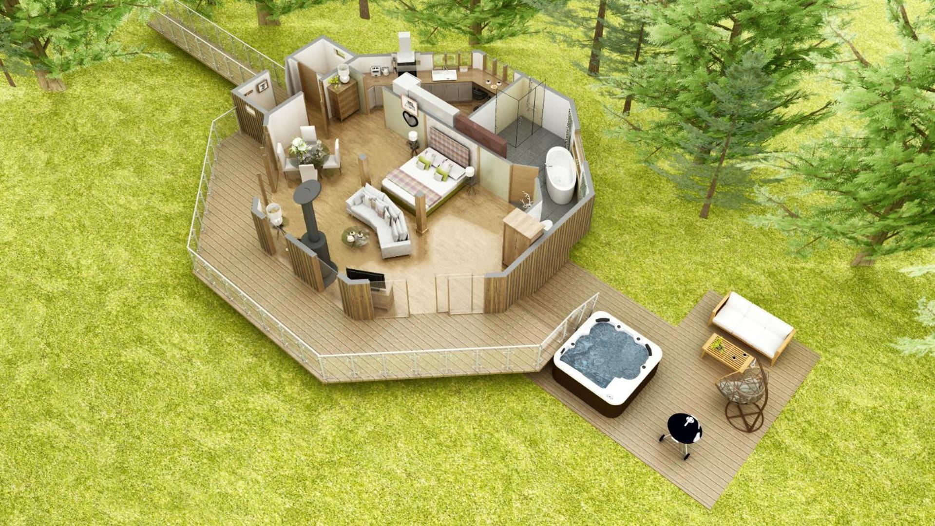 Dalnoid Cottages & Treehouses Nr Glenshee ภายนอก รูปภาพ